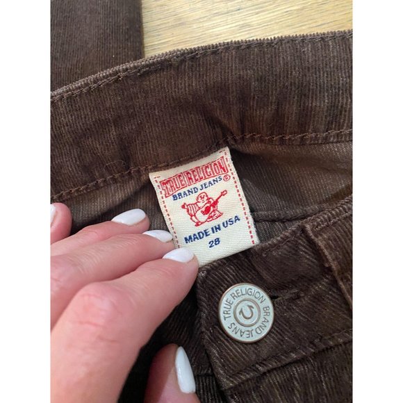 True Religion Corduroy Joey Jeans Pants Brown 28 - Picture 9 of 9